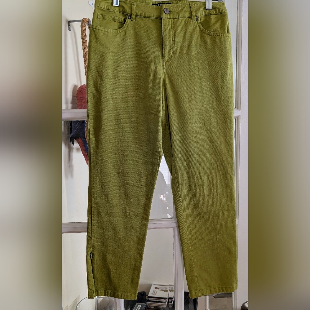 Tribal Green Stretch Pants
